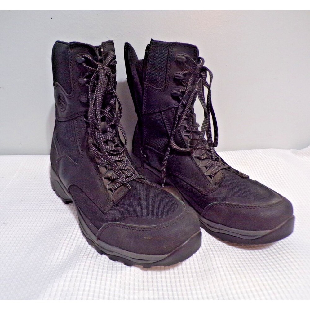 Harley Davidson Men's Leather Zipper or Lace Up Tall Boots Size 10.5 M 9" Tall
